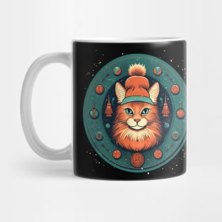 Somali Cat Xmas, Love Cats Mug